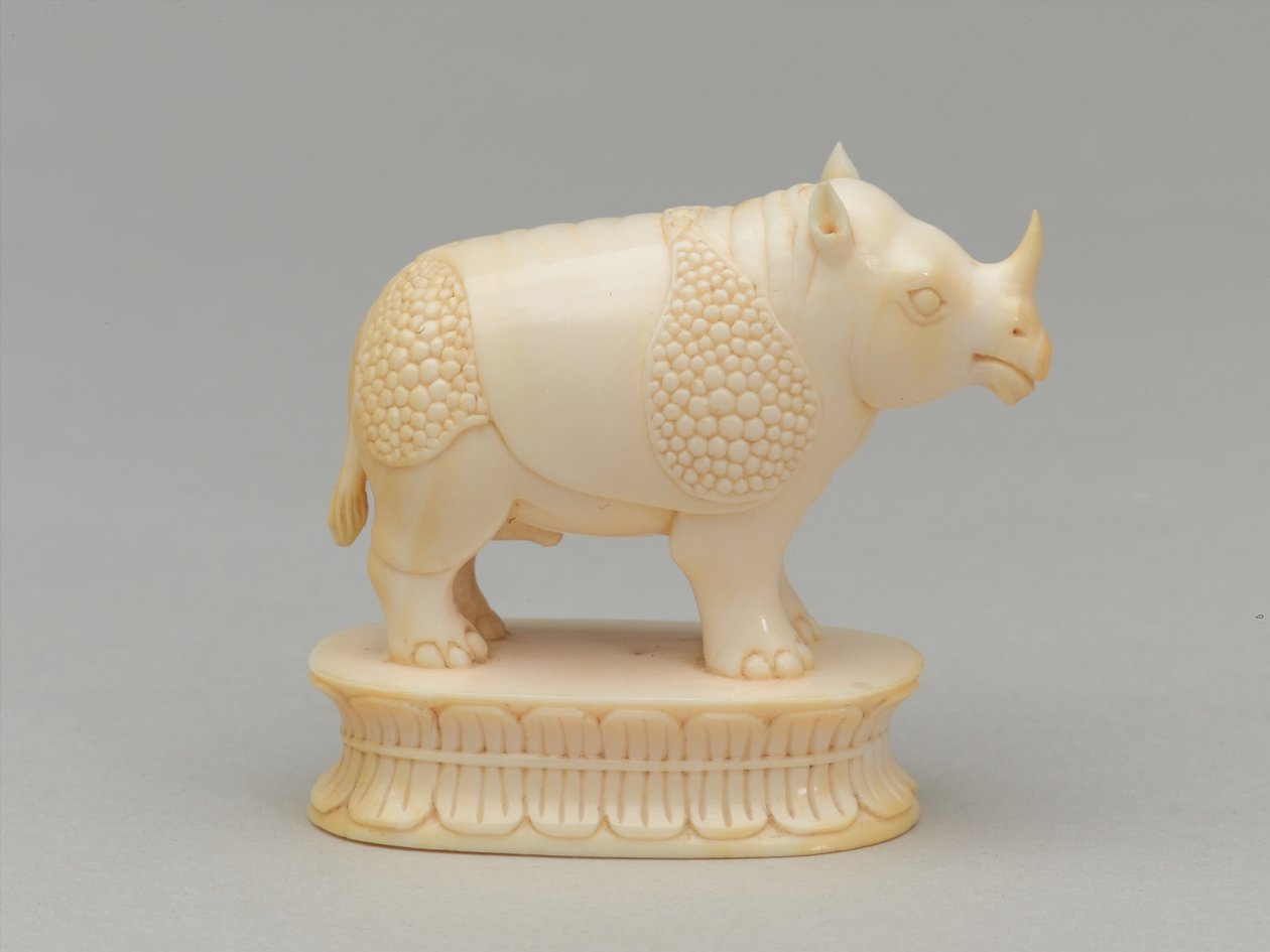 Bispo branco, peça de xadrez, Índia, 1820 cerca de Geskel Saloman