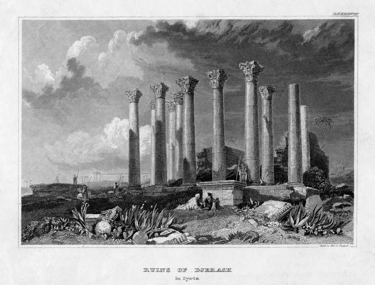 As Ruínas de Djerash, Síria, século XIX. de Gest
