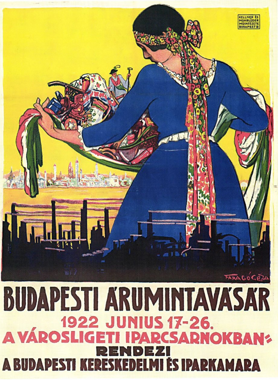 Cartazes da Feira de Comércio de Budapeste de Geza Farago