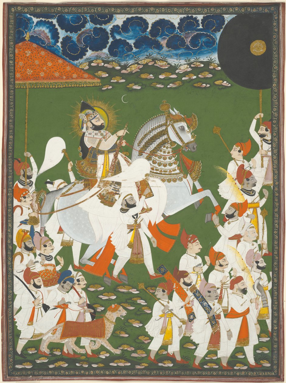 Maharana Bhim Singh em procissão de Ghasi