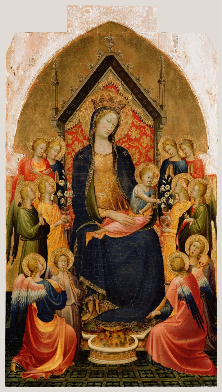 Madonna e criança com anjos musicais, c.1410 de Gherardo Starnina