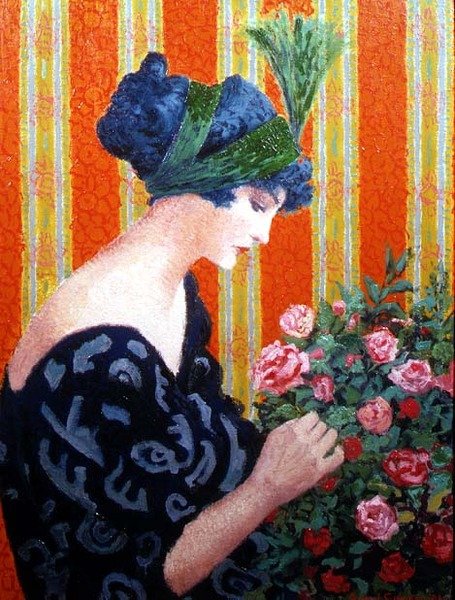 O Bouquet (óleo) de Ghisbert Combaz