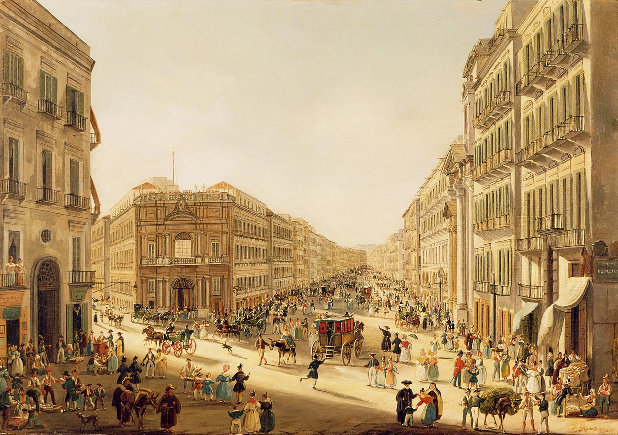 Via Toledo em Nápoles de Giacinto Gigante