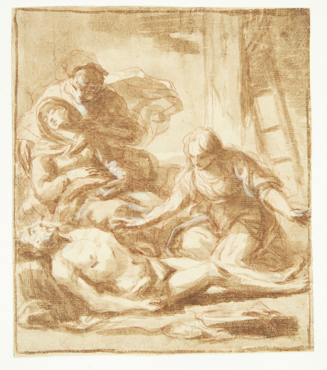 O sepultamento do corpo de Jesus de Giacinto Brandi