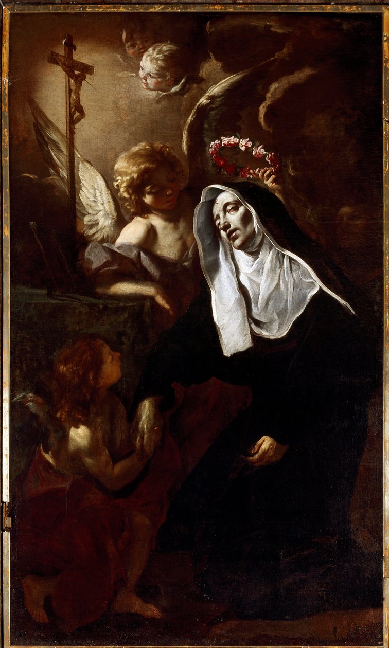 Santa Rita de Cássia em êxtase (Pintura de Giacinto Brandi