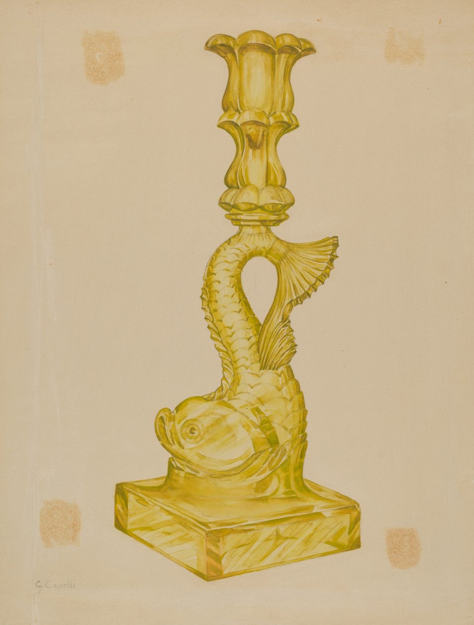 Castiçal Golfinho de Giacinto Capelli