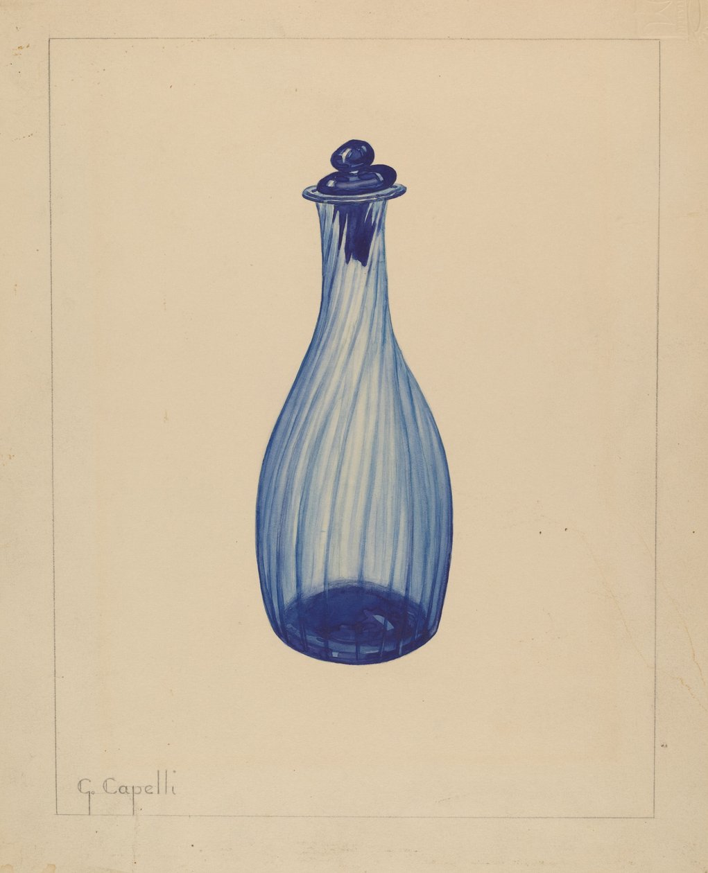 Garrafa de água sanitária, 1937. de Giacinto Capelli