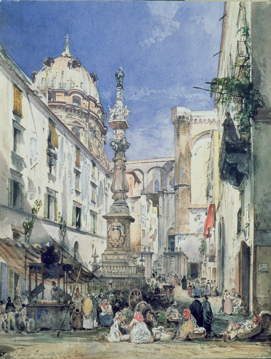 Piazzetta Riario Sforza, 1849 de Giacinto Gigante