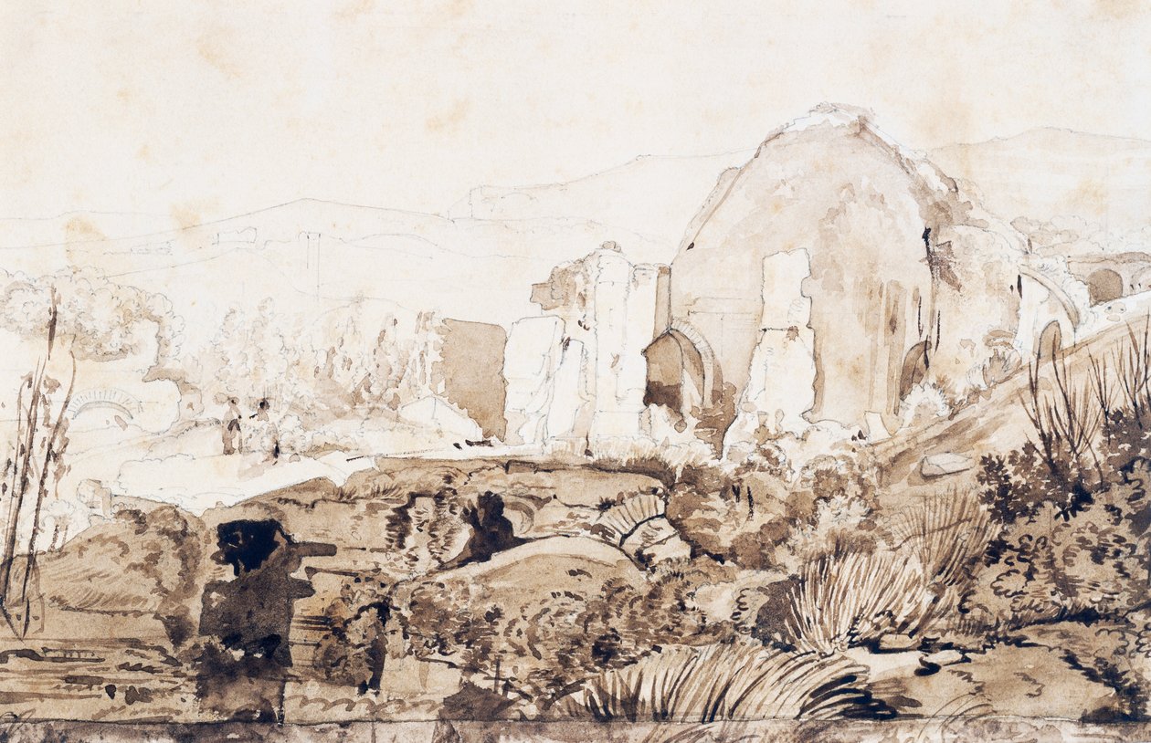 Templo de Diana em Baia, c.1844 de Giacinto Gigante
