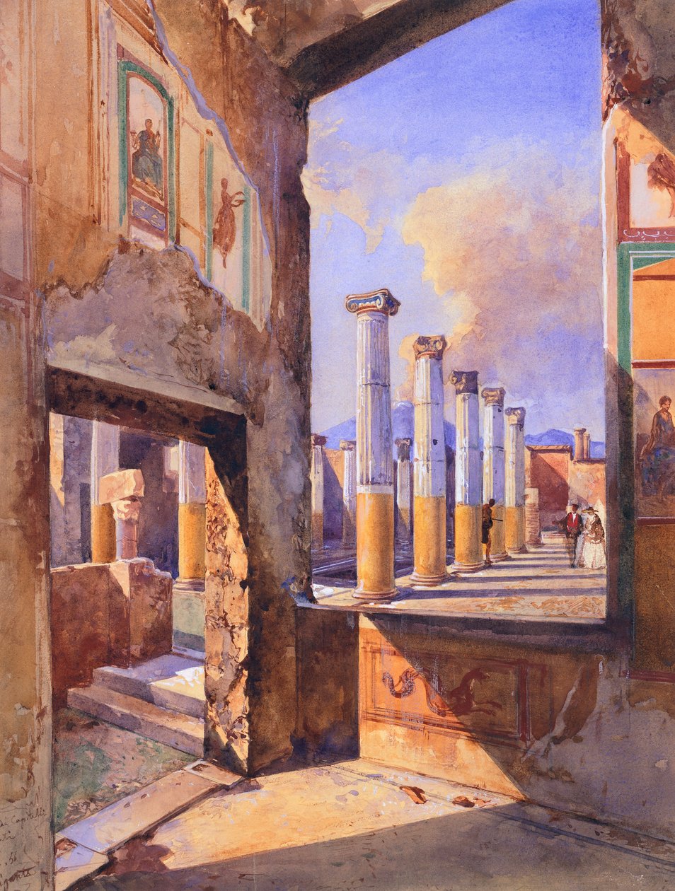 A Casa das Capitais Coloridas em Pompeia de Giacinto Gigante