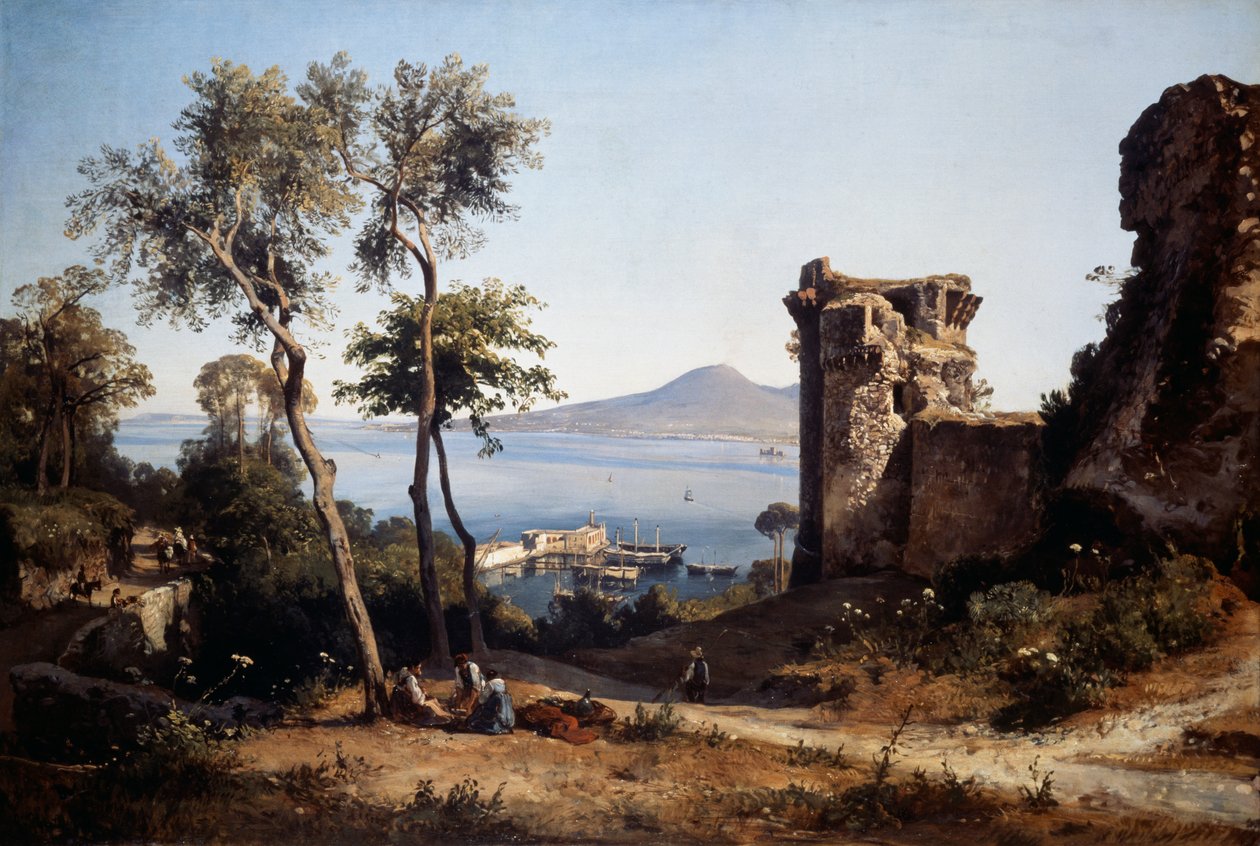 Vista de Castellammare di Stabia (óleo sobre tela) de Giacinto Gigante