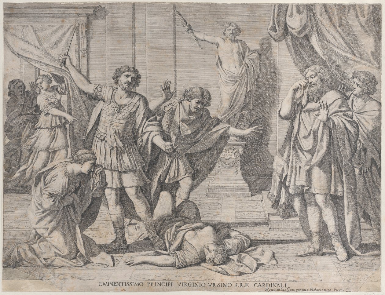 A Morte da Virgínia, 1630-80. de Giacinto Gimignani