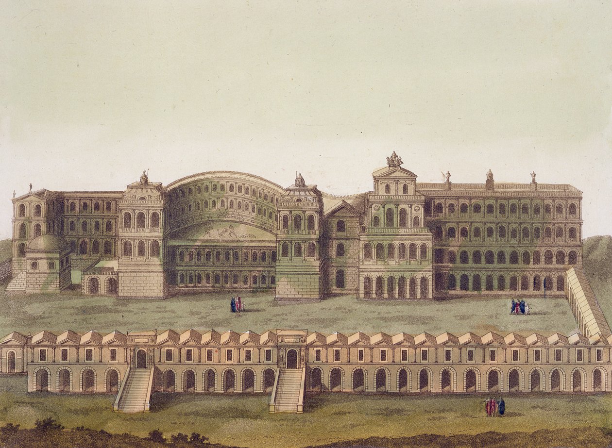 Palácio dos Césares, Roma, de &39;Le Costume Ancien et Moderne&39; por Jules Ferrario, publicado c.1820s-30s de Giacomo Bussi