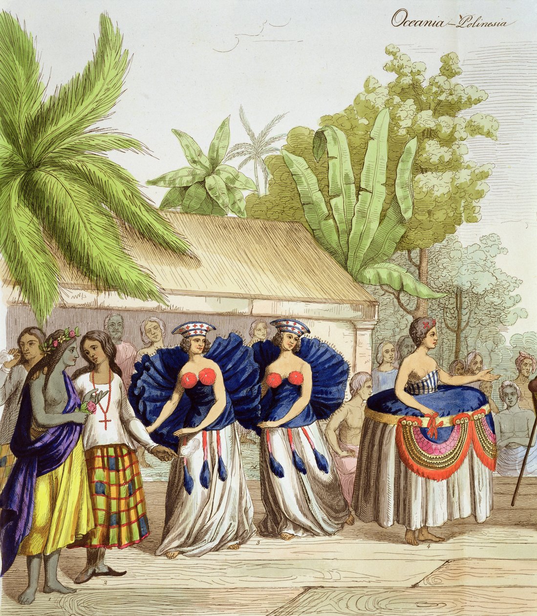 Meninas da Polinésia, gravadas por A. Bernati de Giacomo Casa