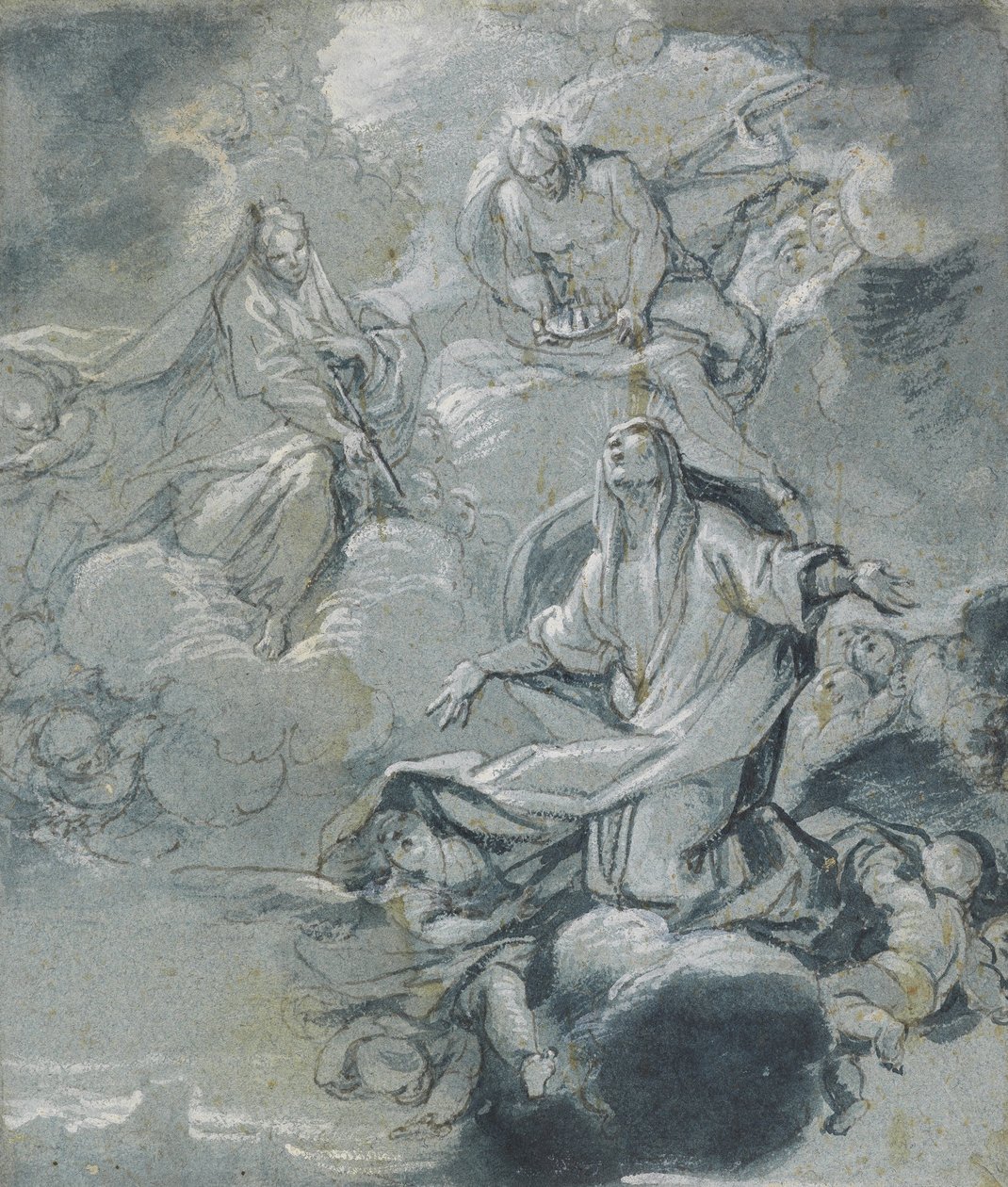 Apoteose de uma santa feminina de Giacomo Farelli