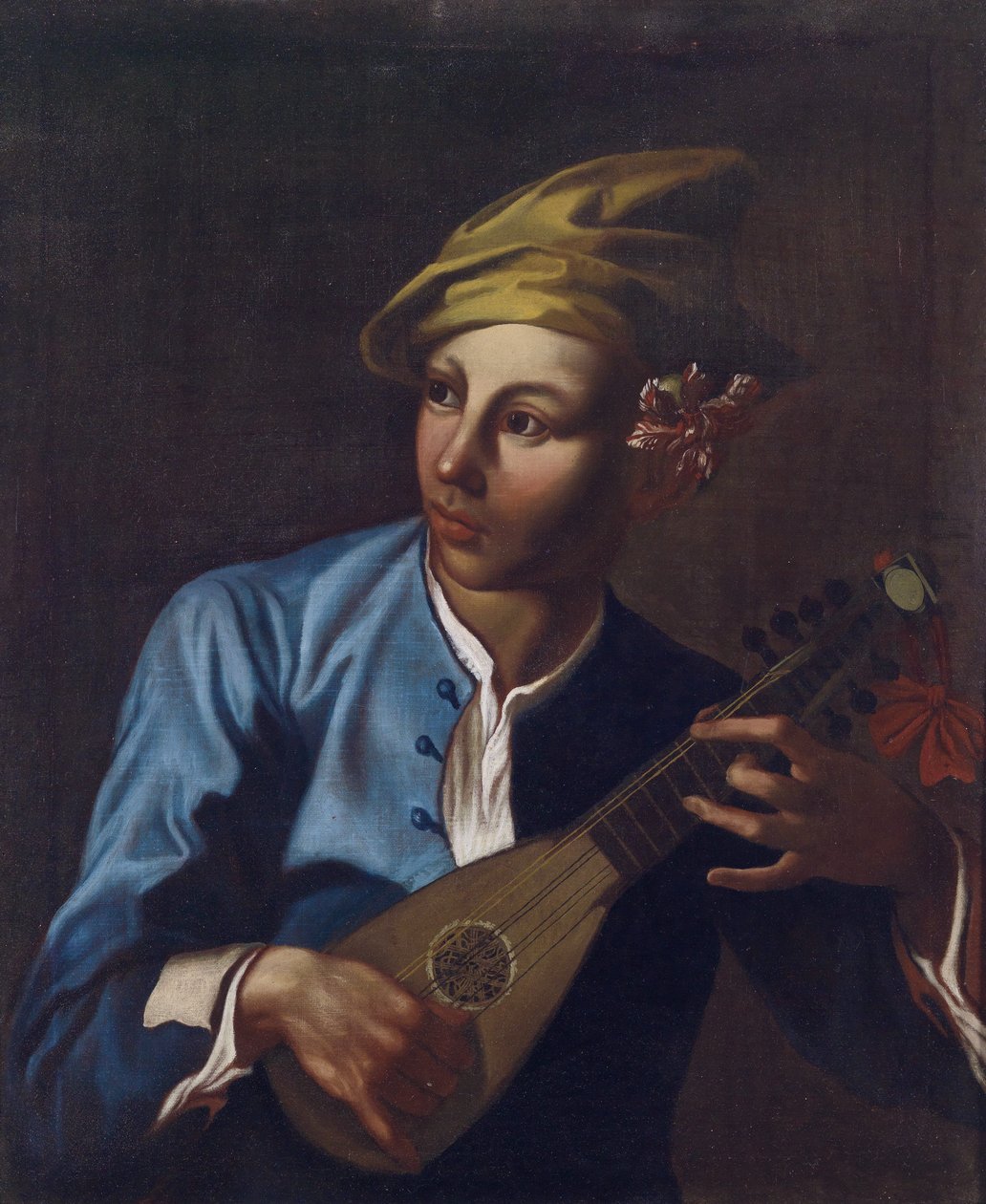 Mandolinenspieler de Giacomo Francesco Cipper