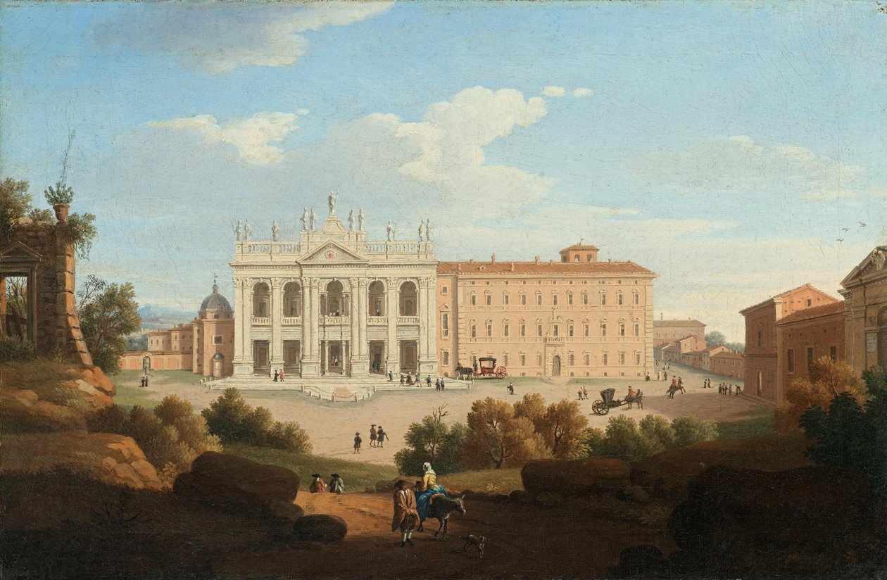 Vista da Basílica de São João de Latrão, em Roma de Giacomo van Lint