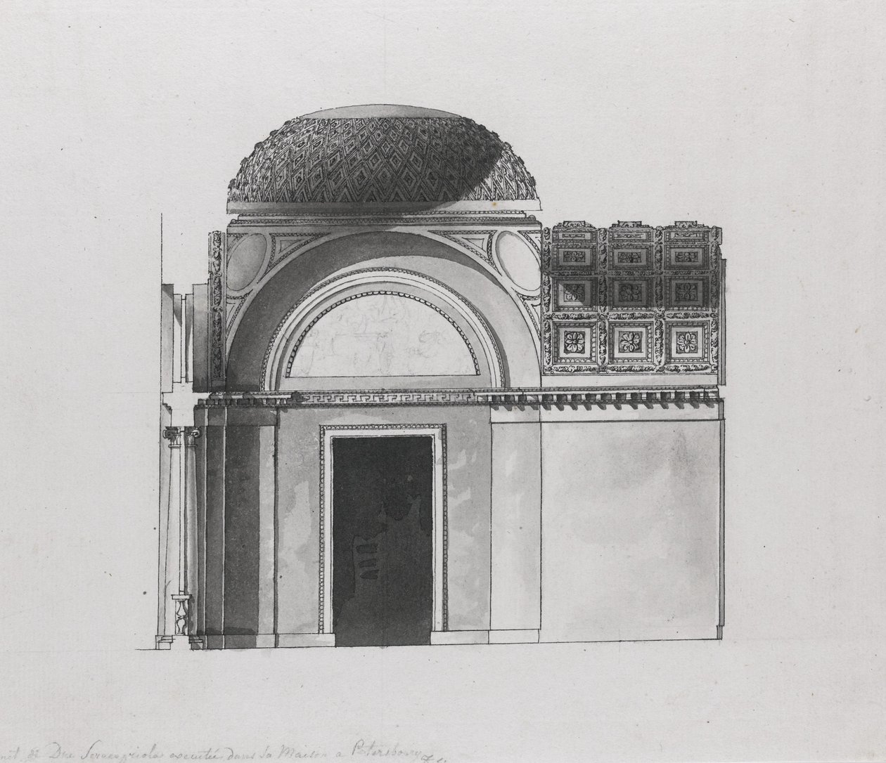 Projeto de gabinete para o Duque de Serracapriola em Petersburgo de Giacomo Antonio Domenico Quarenghi