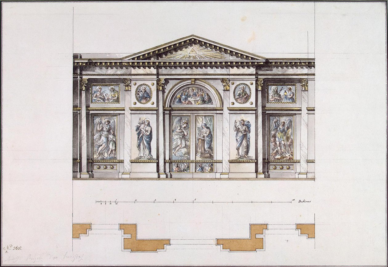 Iconostase no convento Smolny da ressurreição em São Petersburgo, década de 1780 de Giacomo Antonio Domenico Quarenghi