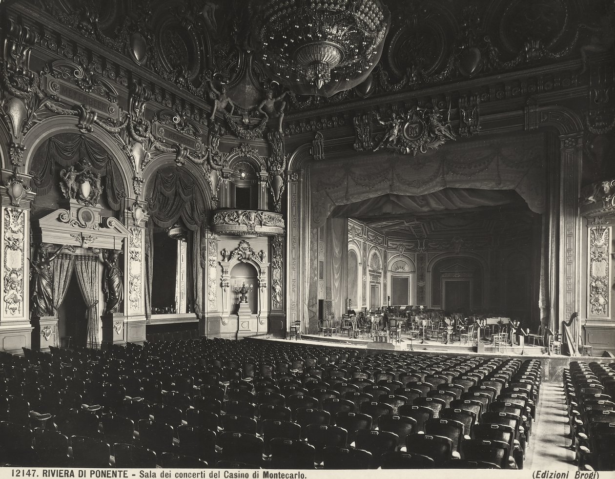 Sala de concertos, Casino Monte Carlo, Mónaco de Giacomo Brogi