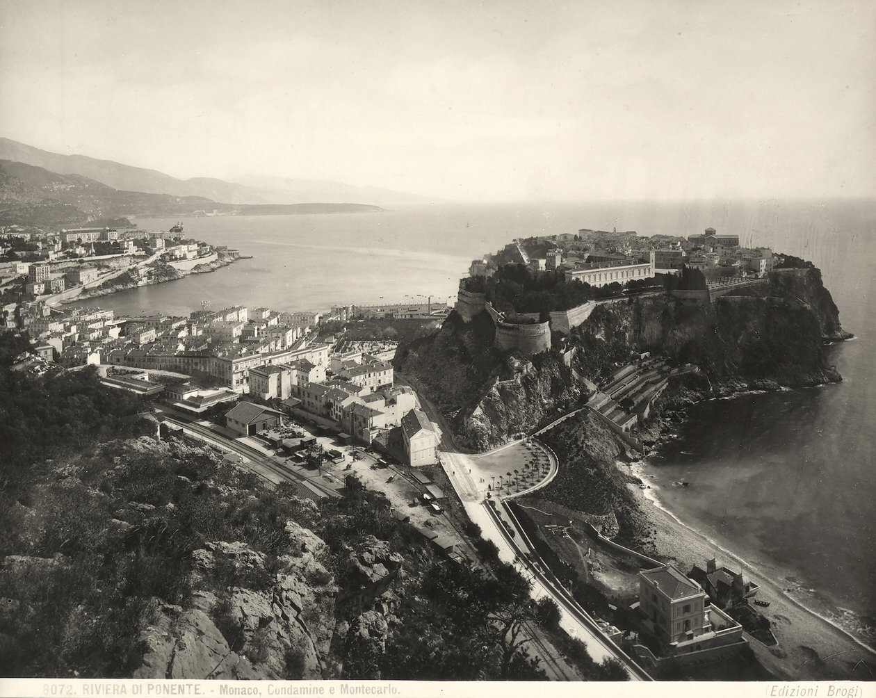 Vista panorâmica do Mónaco de Giacomo Brogi