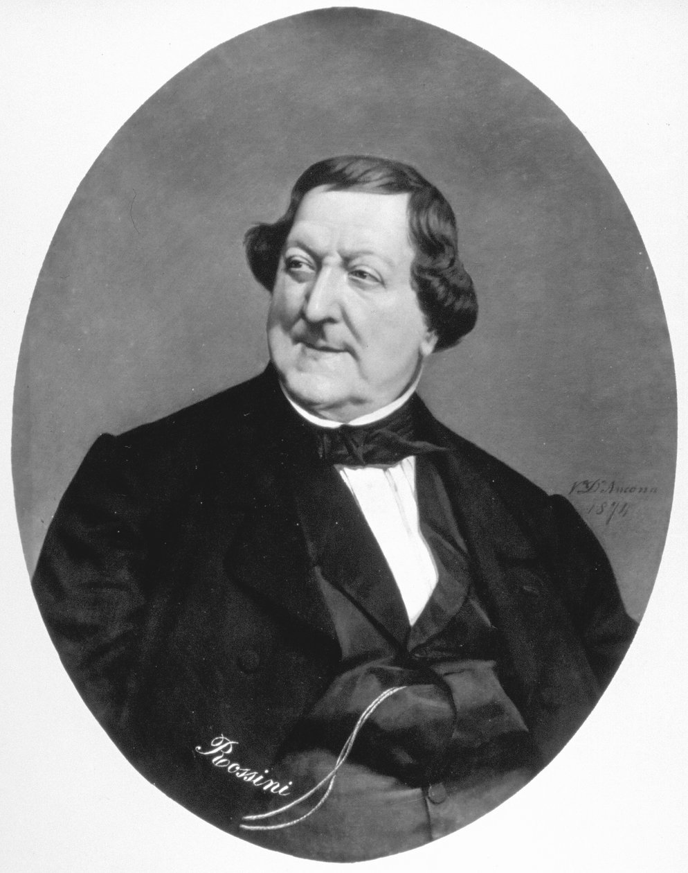 Retrato do compositor Gioacchino Rossini, obra do pintor Vito D