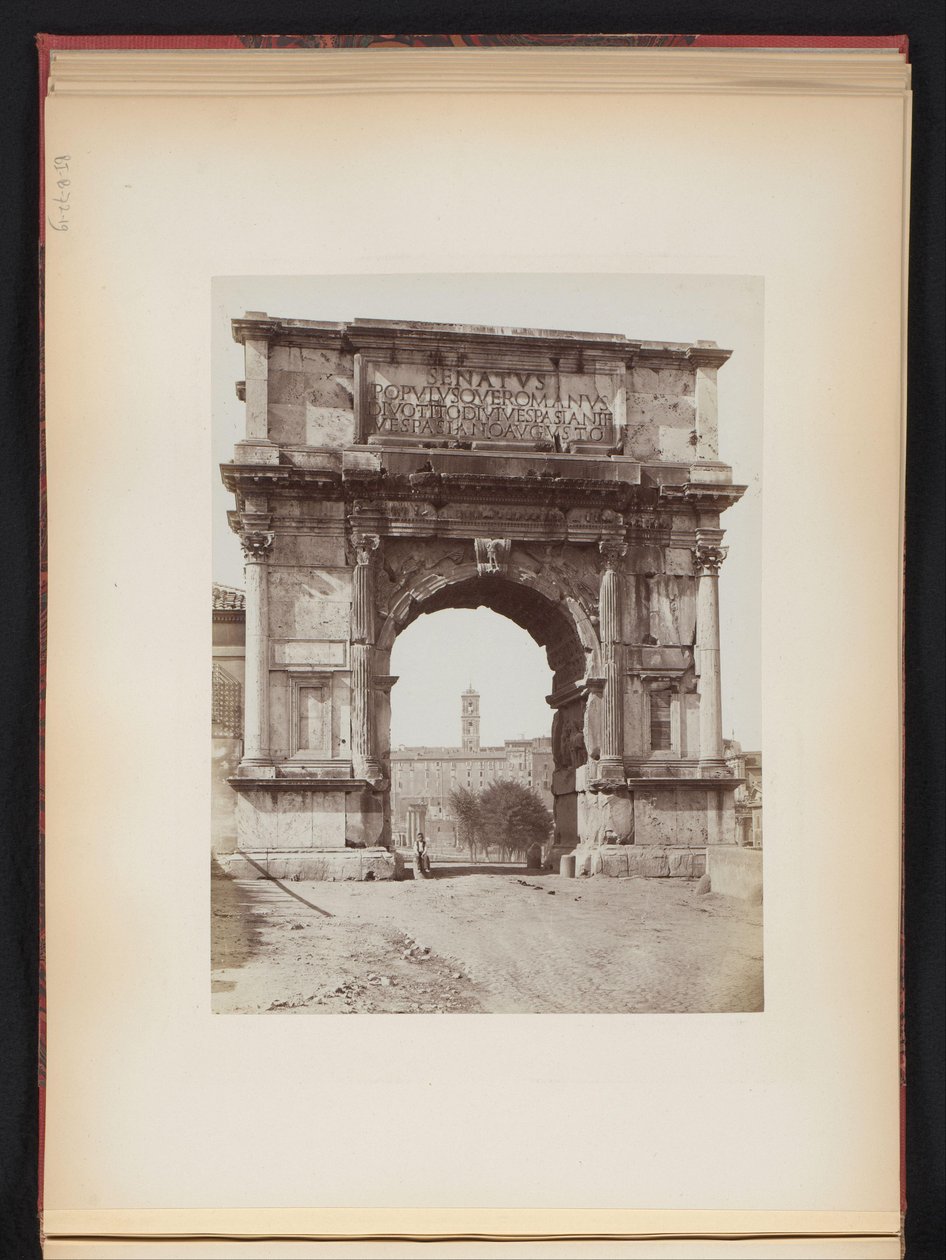 Arco Triunfal de Tito em Roma, Itália de Giacomo Brogi