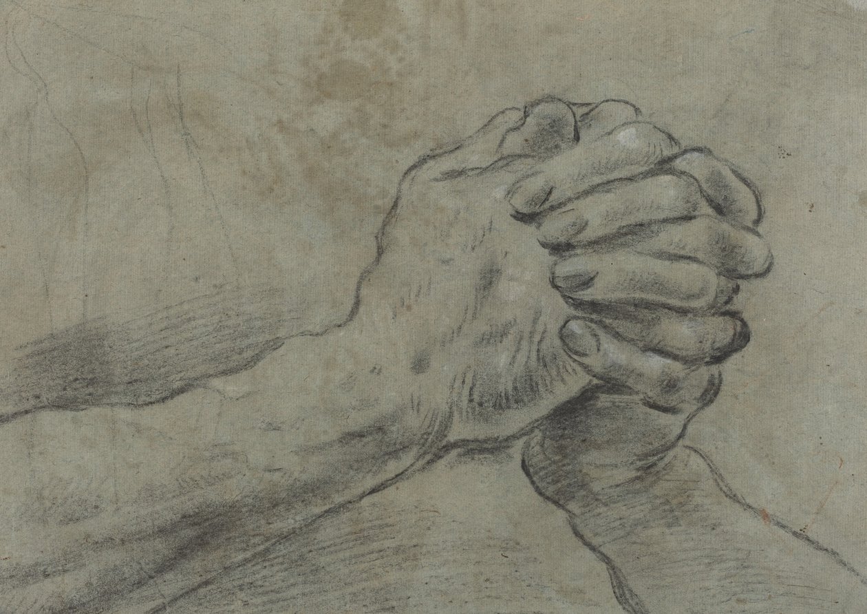 Mãos entrelaçadas [verso] de Giacomo Cavedone