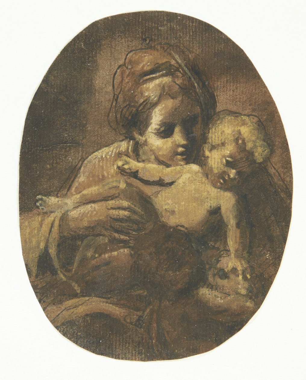 Madonna com criança de Giacomo Cavedone