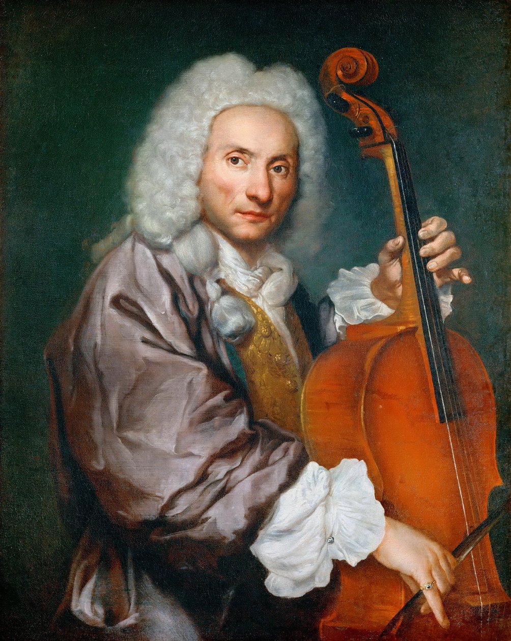 Alemão: Bildnis eines Cellospielers Retrato de um violoncelista de Giacomo Ceruti
