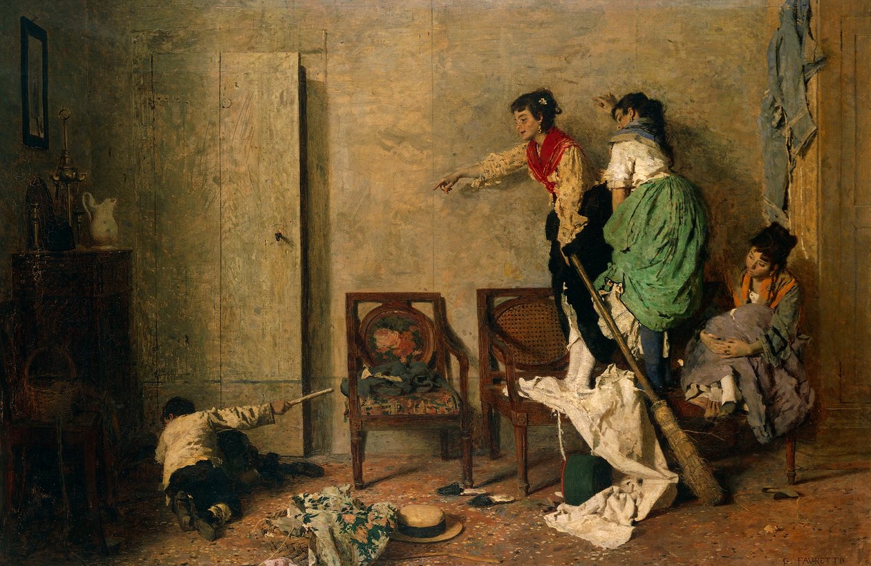 Rato, de Giacomo Favretto (1849-1887), óleo sobre tela, 59x90 cm de Giacomo Favretto