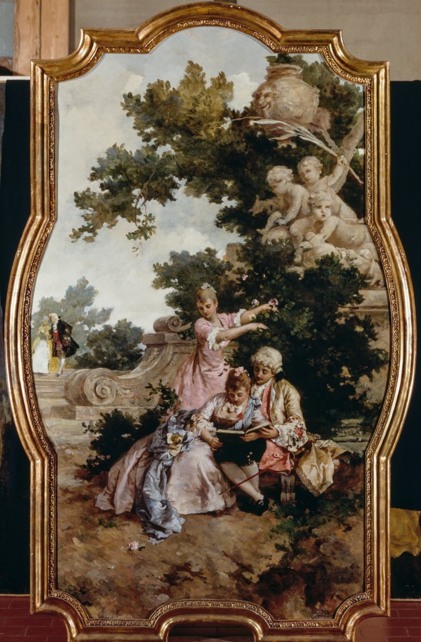 Primavera, de Giacomo Favretto (1849-1887), óleo sobre tela de Giacomo Favretto