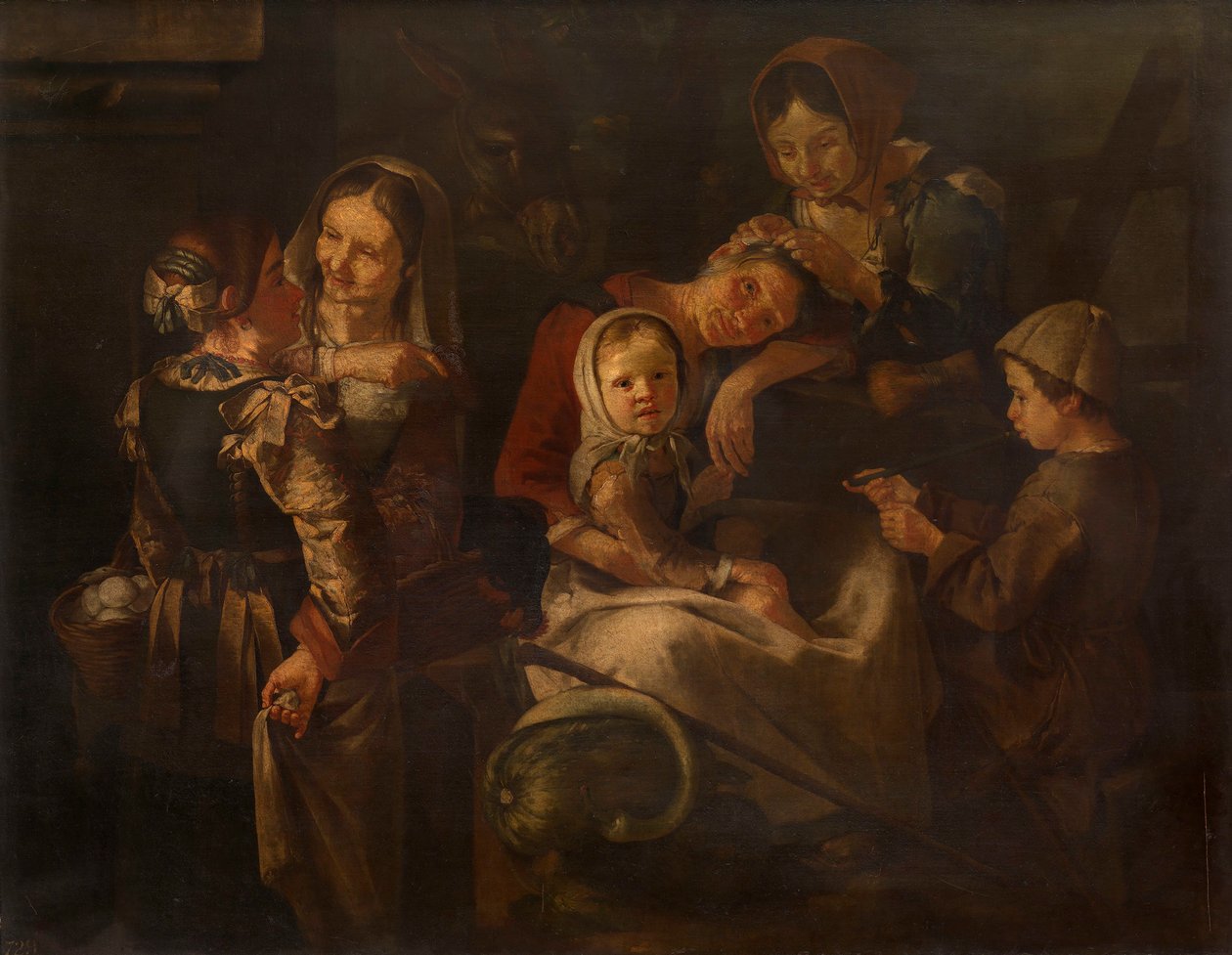 Mulheres e crianças camponesas de Giacomo Francesco Cipper
