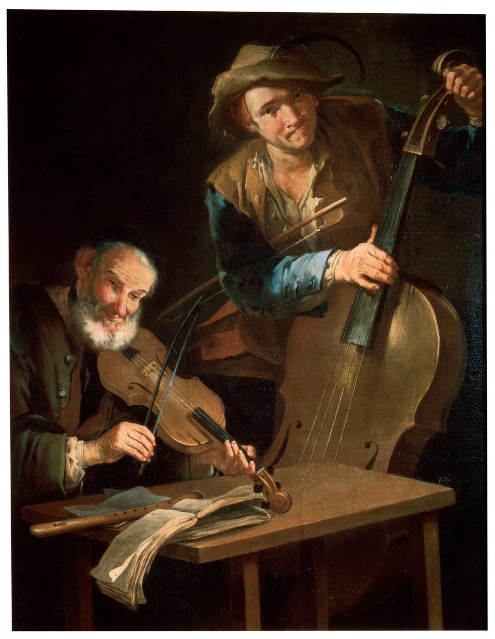 Os músicos, finais do século XVII ou XVIII de Giacomo Francesco Cipper