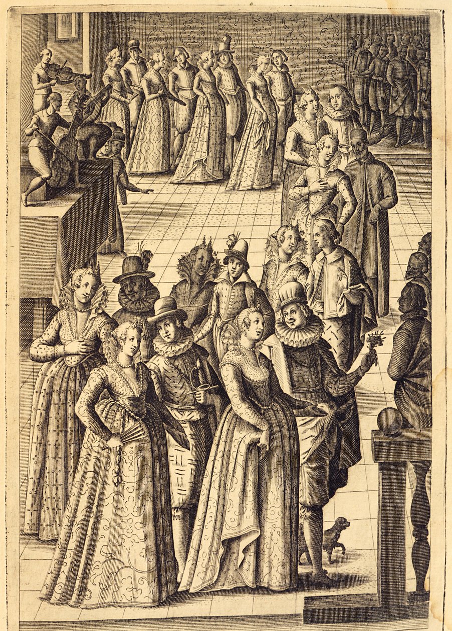 Nobres numa Recepção, gravura de Giacomo Franco