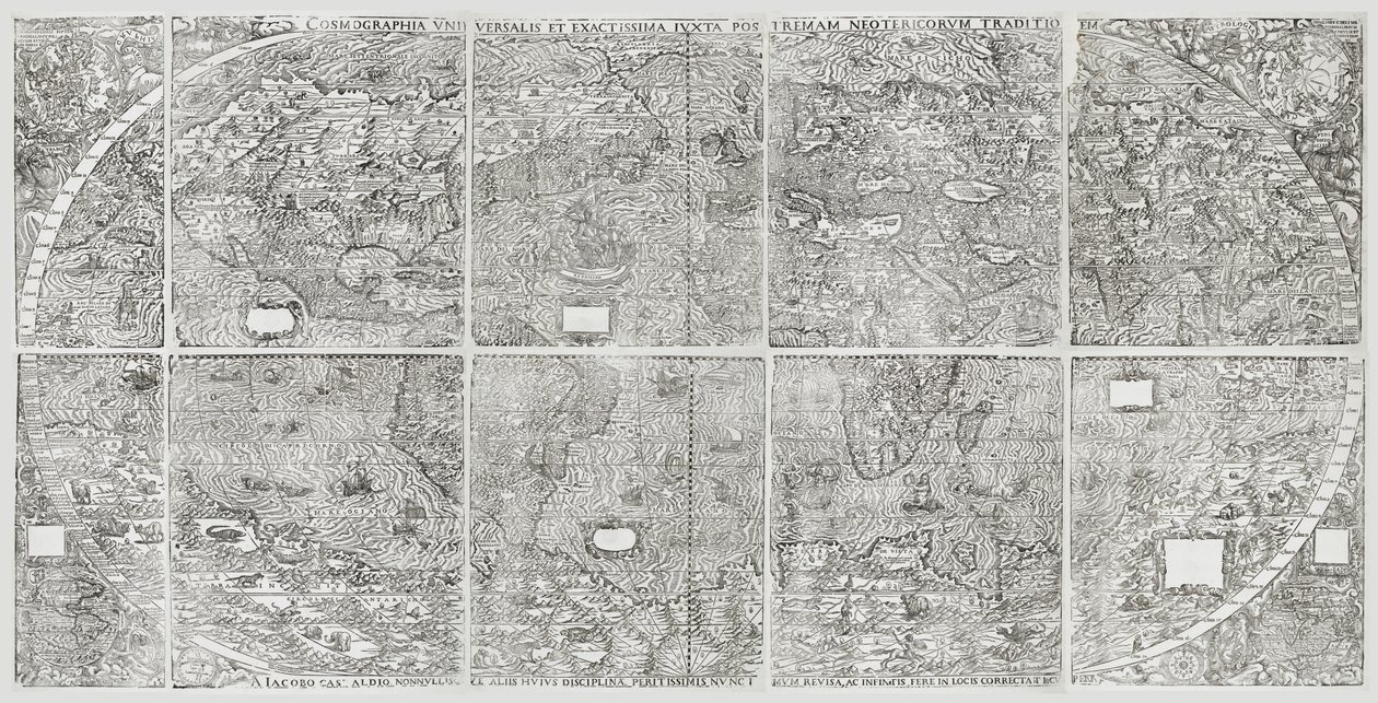 Mapa do mundo universal, Gastaldi, Giacomo de Giacomo Gastaldi