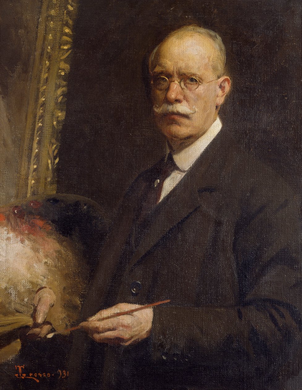 Auto-retrato, de Giacomo Grosso (1860-1938), óleo sobre tela, 84x66 cm de Giacomo Grosso