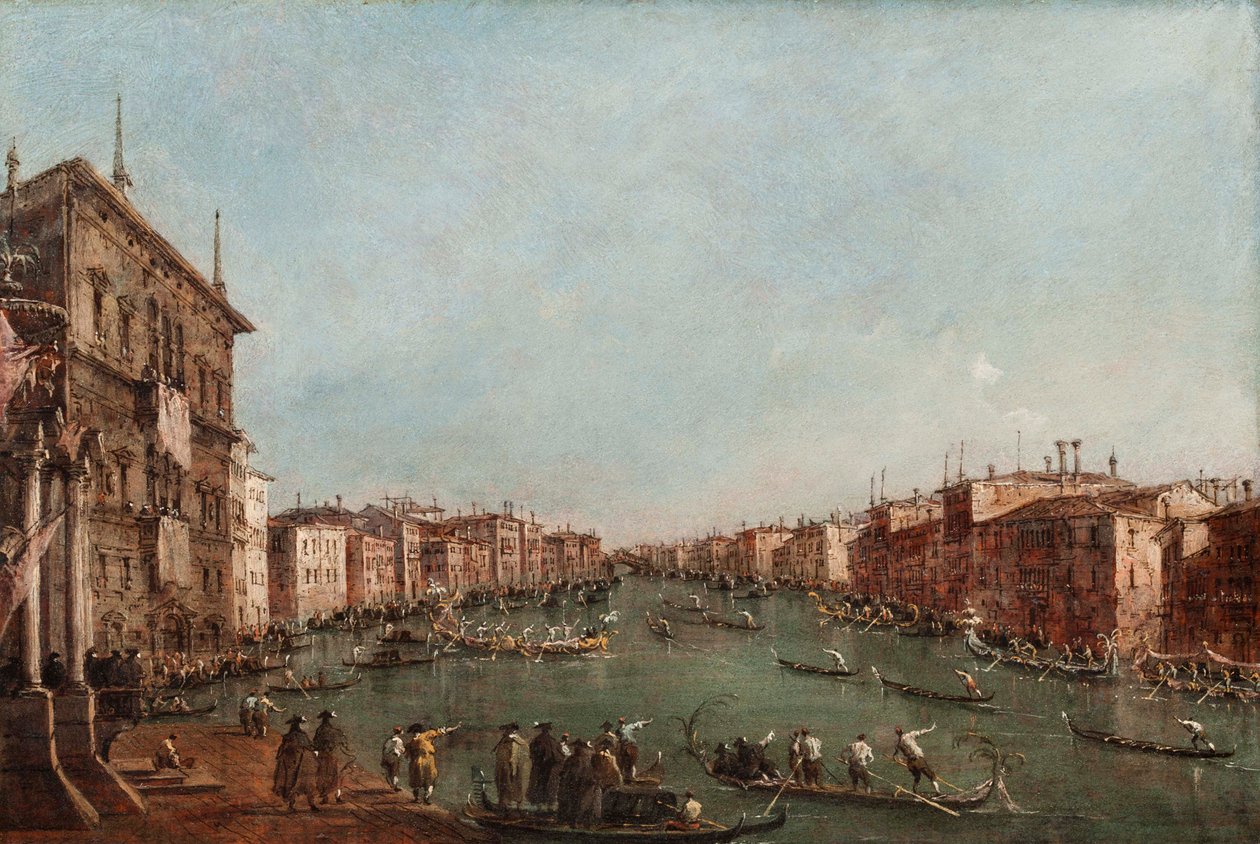 Uma regata no Grande Canal, Veneza de Giacomo Guardi