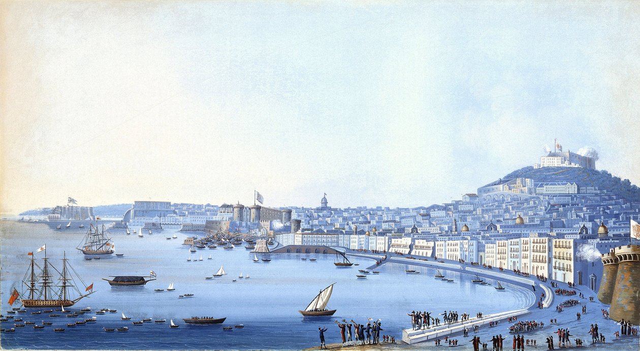 Chegada do contra-almirante Horatio Nelson (1758-1805) a Nápoles (Itália), 22 de setembro de Giacomo Guardi