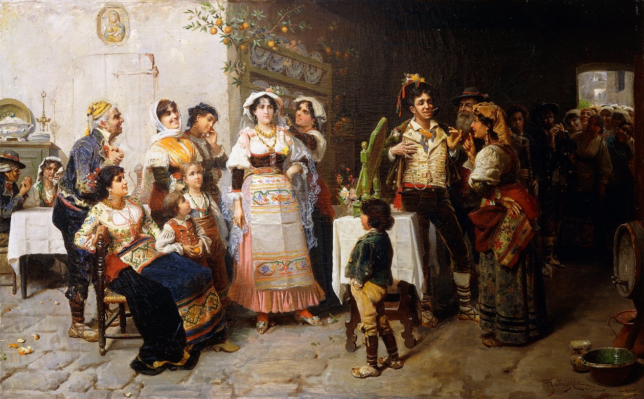 Preparativos para o casamento, de Giacomo Mantegazza