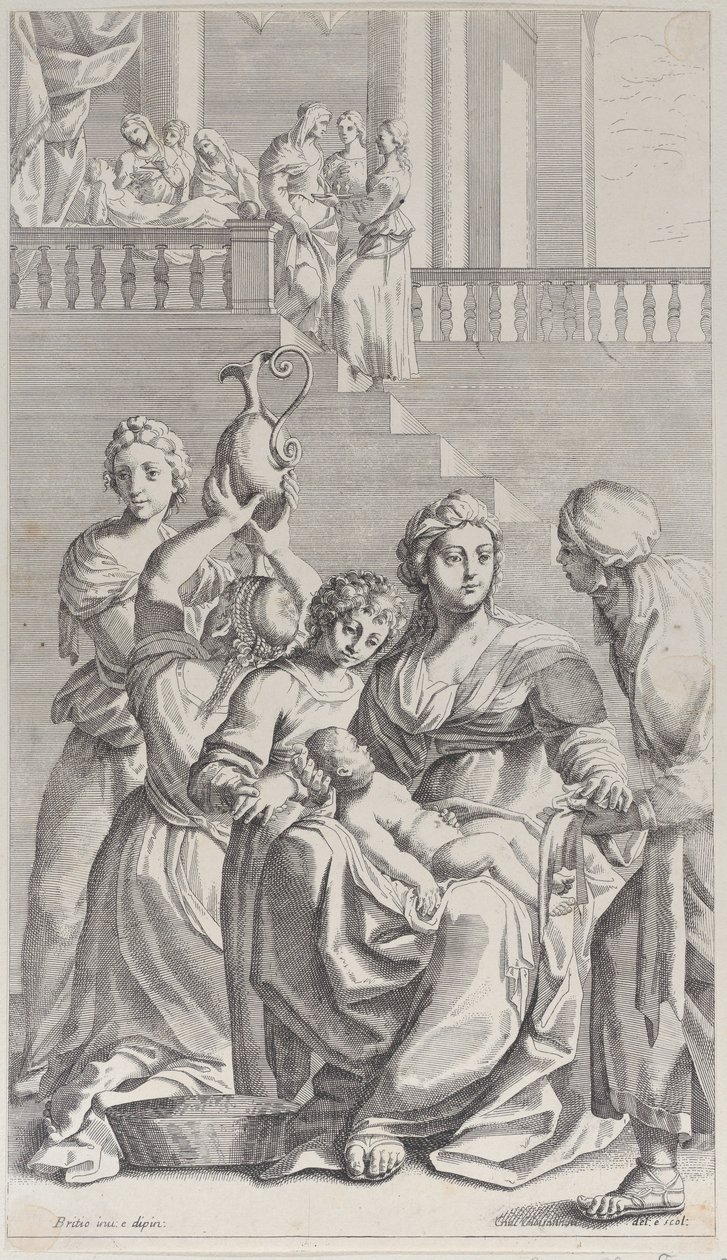 Nascimento de São Bento, 1687-1717. de Giacomo Maria Giovannini