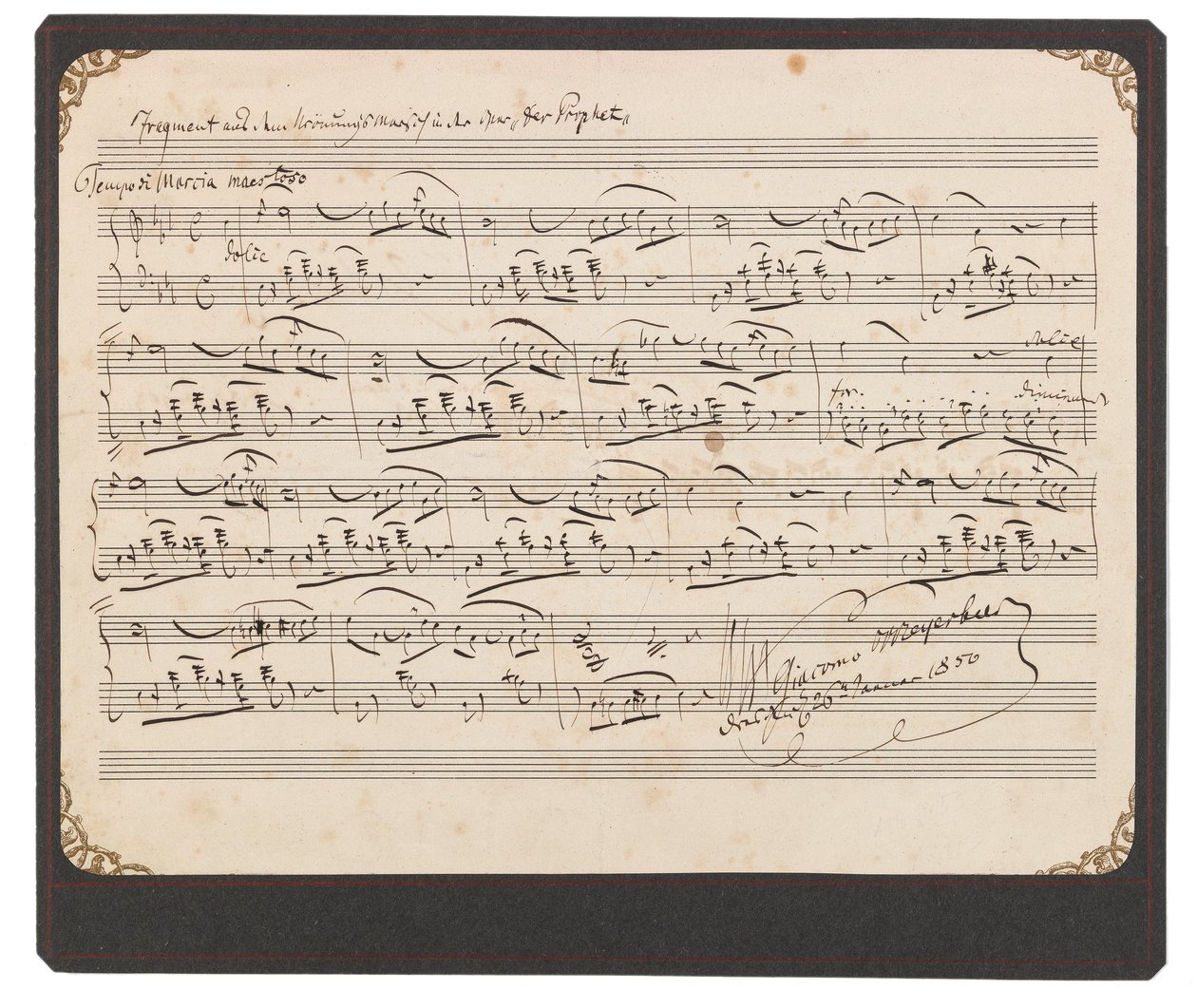 Fragmento de Meyerbeer da Marcha da Coroação de Giacomo Meyerbeer
