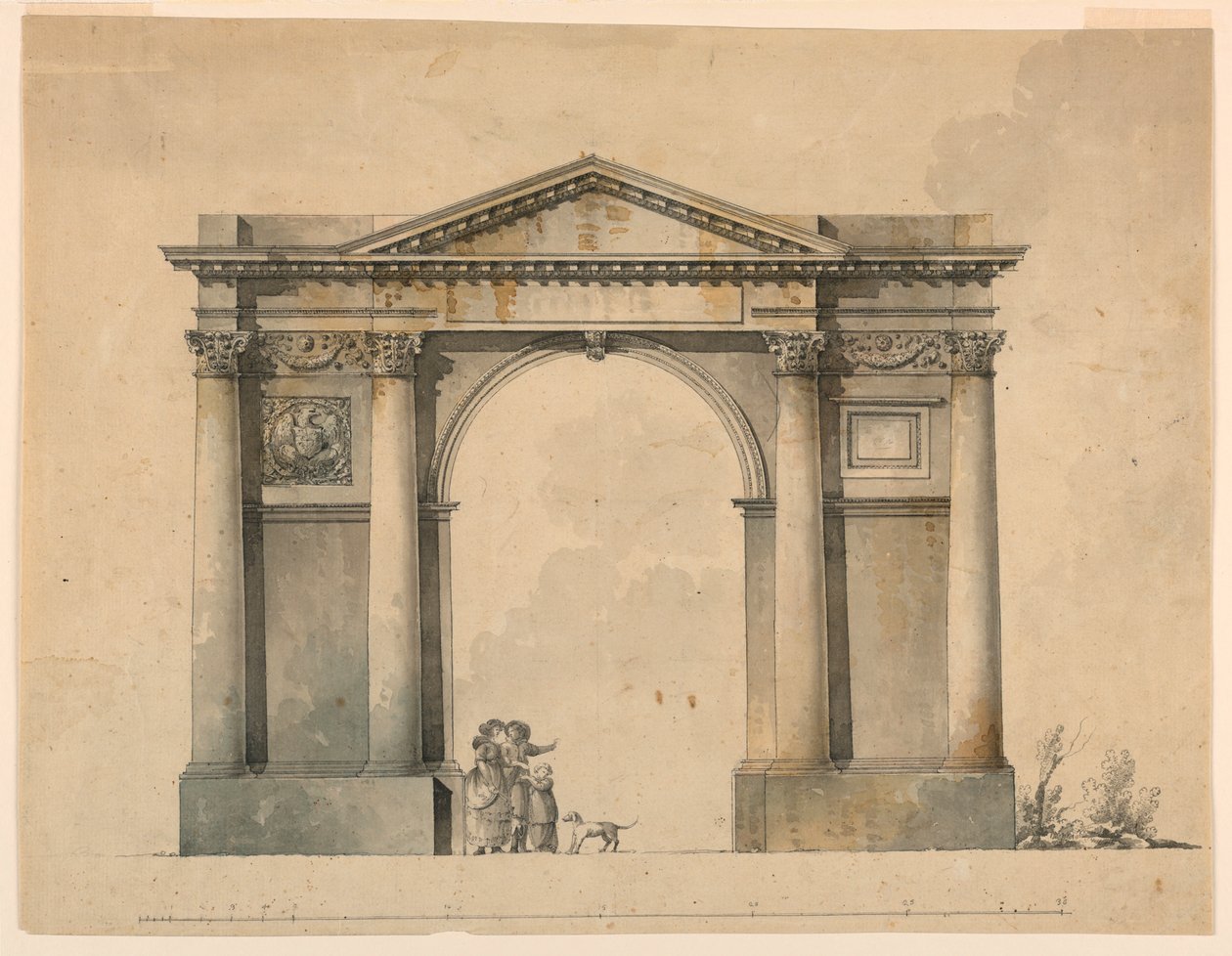 Projeto para um Arco do Triunfo para Napoleão IN, Bergamo, Itália de Giacomo Quarenghi