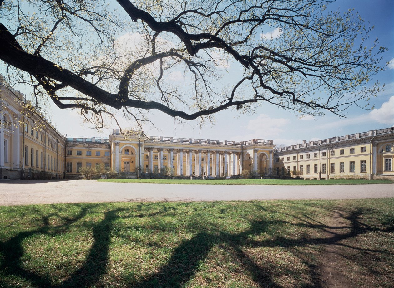 Le palais Alexandre a Tsarkoye Selo (Rússia) (O Palácio de Alexandre em Tsarkoye Selo) - Architecte Giacomo Antonio Domenico Quarenghi (1744-1817), palais 1792-1796 - Art italien de Giacomo Quarenghi