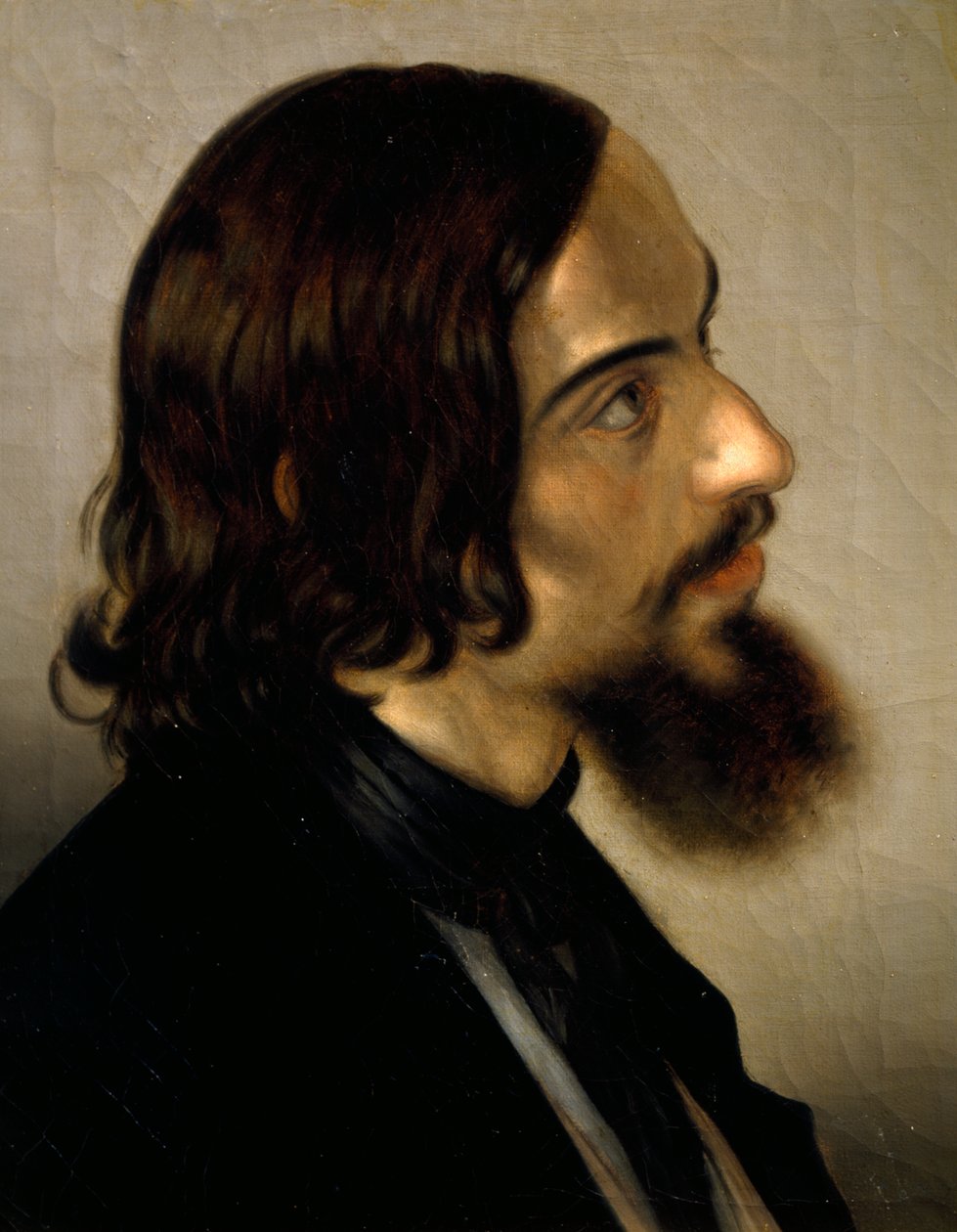 Retrato do pintor Scamuzza de Giovanni Trecourt (1812-1882) de Giacomo Trecourt