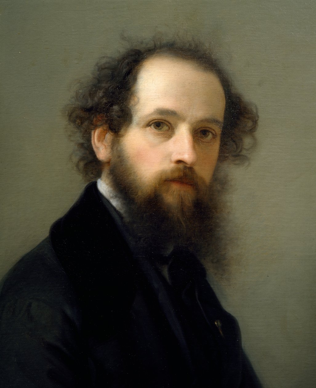 Auto-retrato de Giacomo Trecourt (1812-1882), óleo sobre tela de Giacomo Trecourt