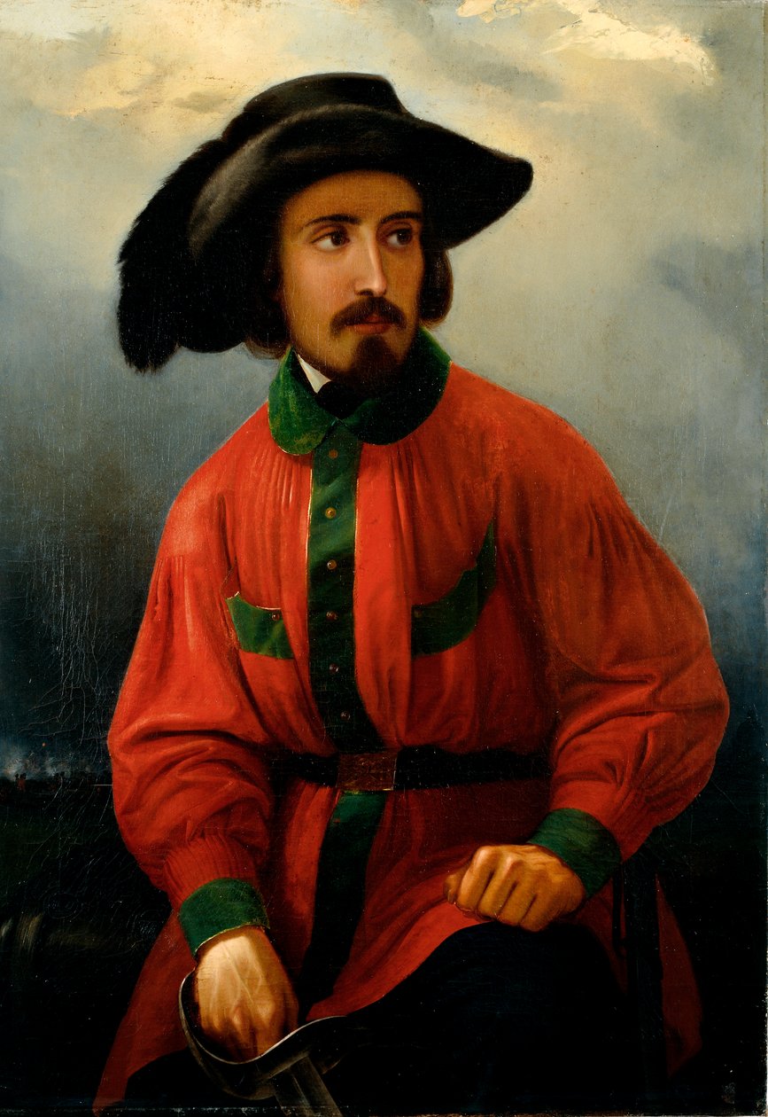 Retrato do patriota italiano Antonio Solari Pintura de Giacomo Ulisse Borzino (século XIX) Genes, Museo del Risorgimento de Giacomo Ulisse Borzino