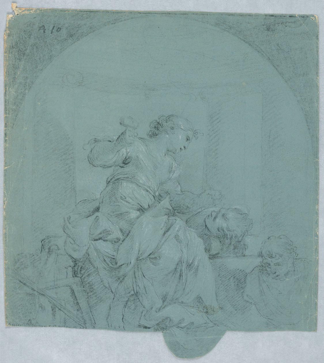 Design para Alegoria da Escultura de Giacomo Zampa