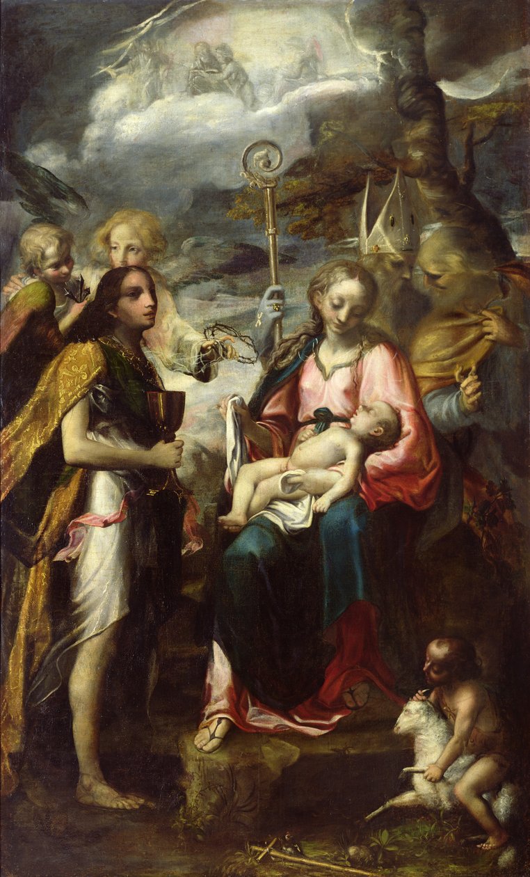 Virgem e Criança e o Mistério da Paixão de Giambattista Tinti