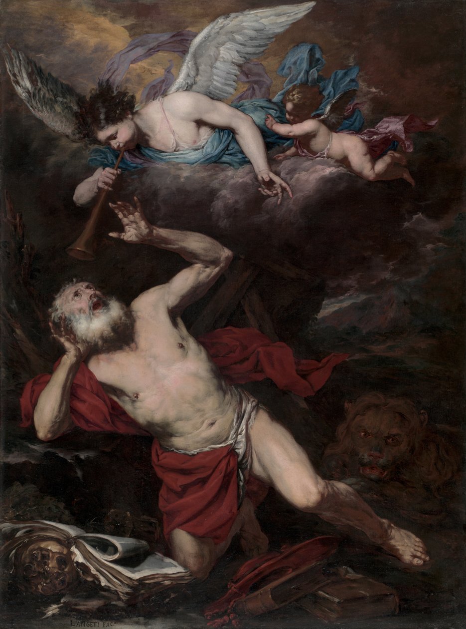 A Visão de São Jerônimo, c.1660 de Giambattista Langetti